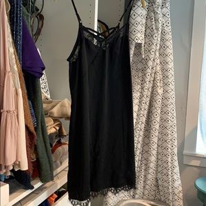 Black slip dress